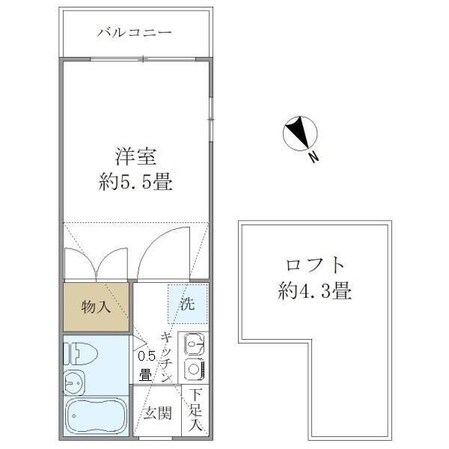 飛田給駅 徒歩5分 1階の物件間取画像